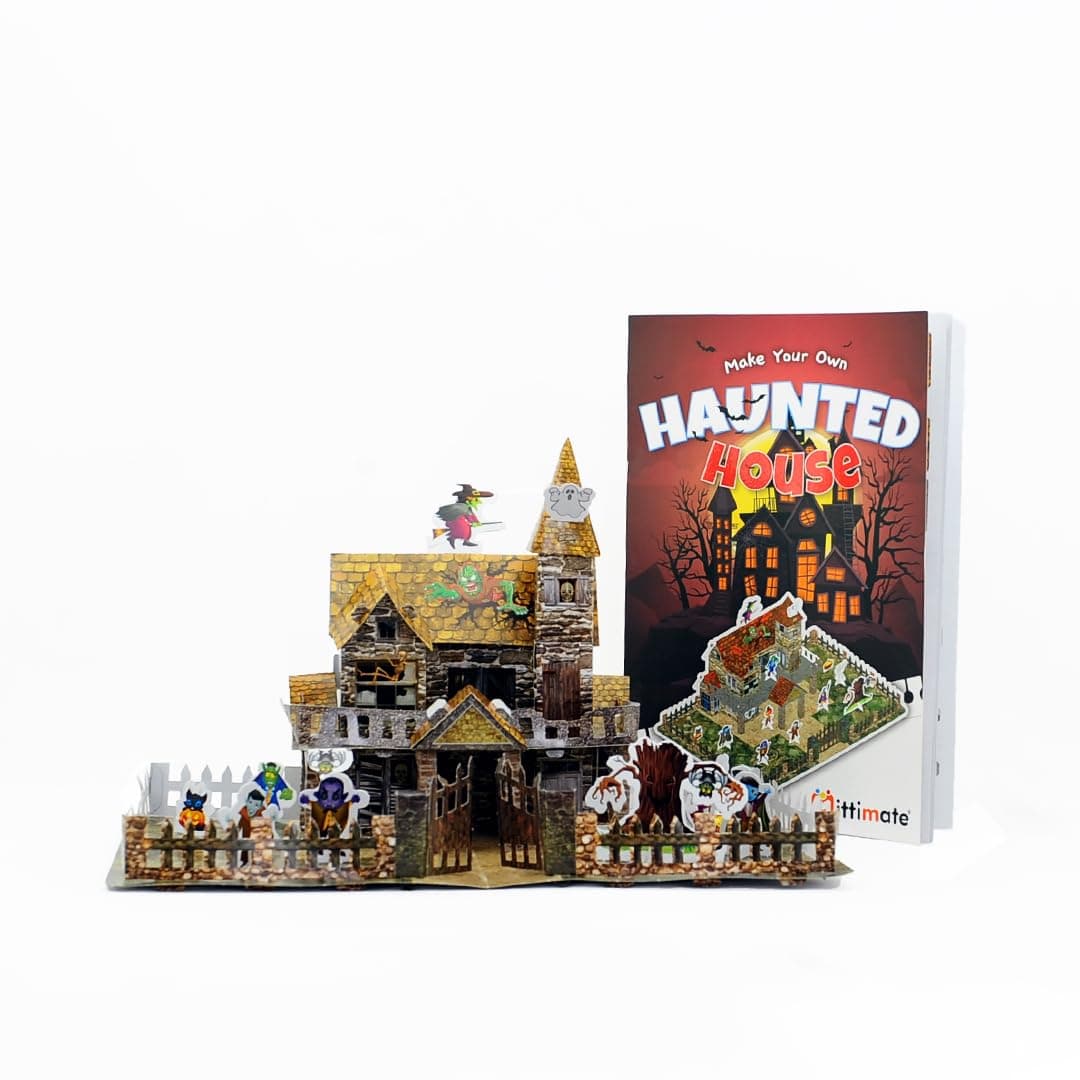 - Mittimate Haunted House Model Construction Book For Kids Age 8 To 12 Year Old I Make Your Own 3D Paper Model I Fun & Diy Craft Book For Children,Multicolor