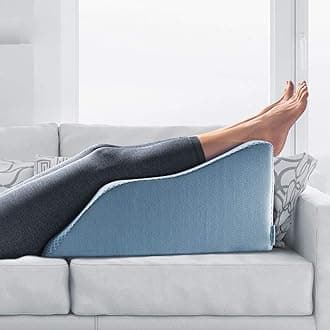 Lounge Doctor Elevating Leg Rest Wedge Pillow, Light Blue, Medium