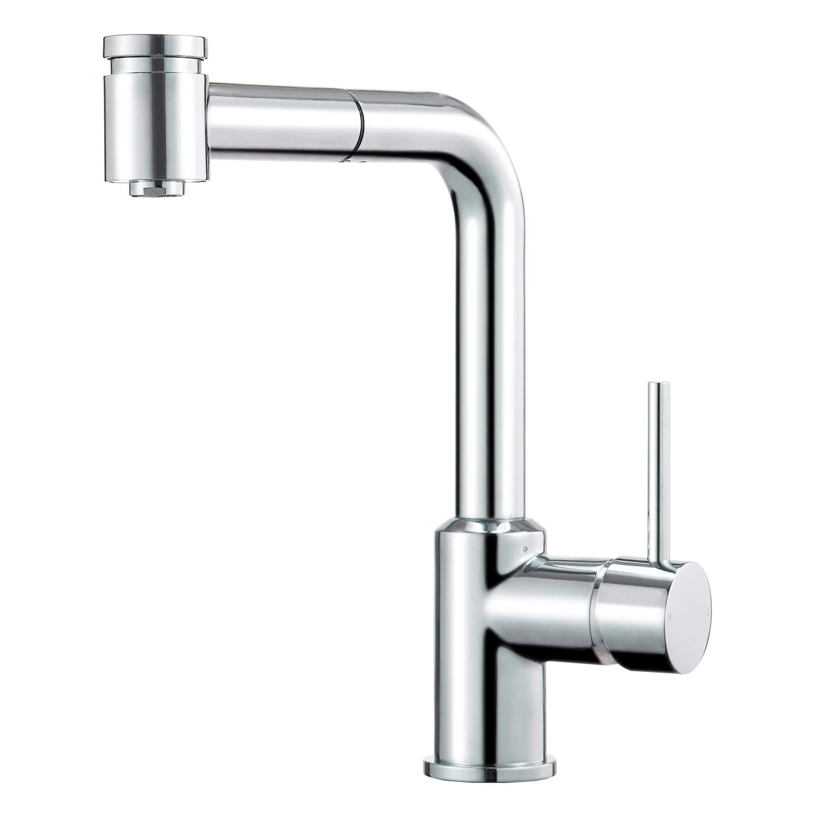 Kitchen Taps with Pull Out Spray, Kitchen Tap 360 Swivel Spout Mixer Tap for Kitchen with Pull Out Hose Pull Down Faucet Spray Stream Mode for Kitchen Bathroom Balcony Garden Laundry, Chrome