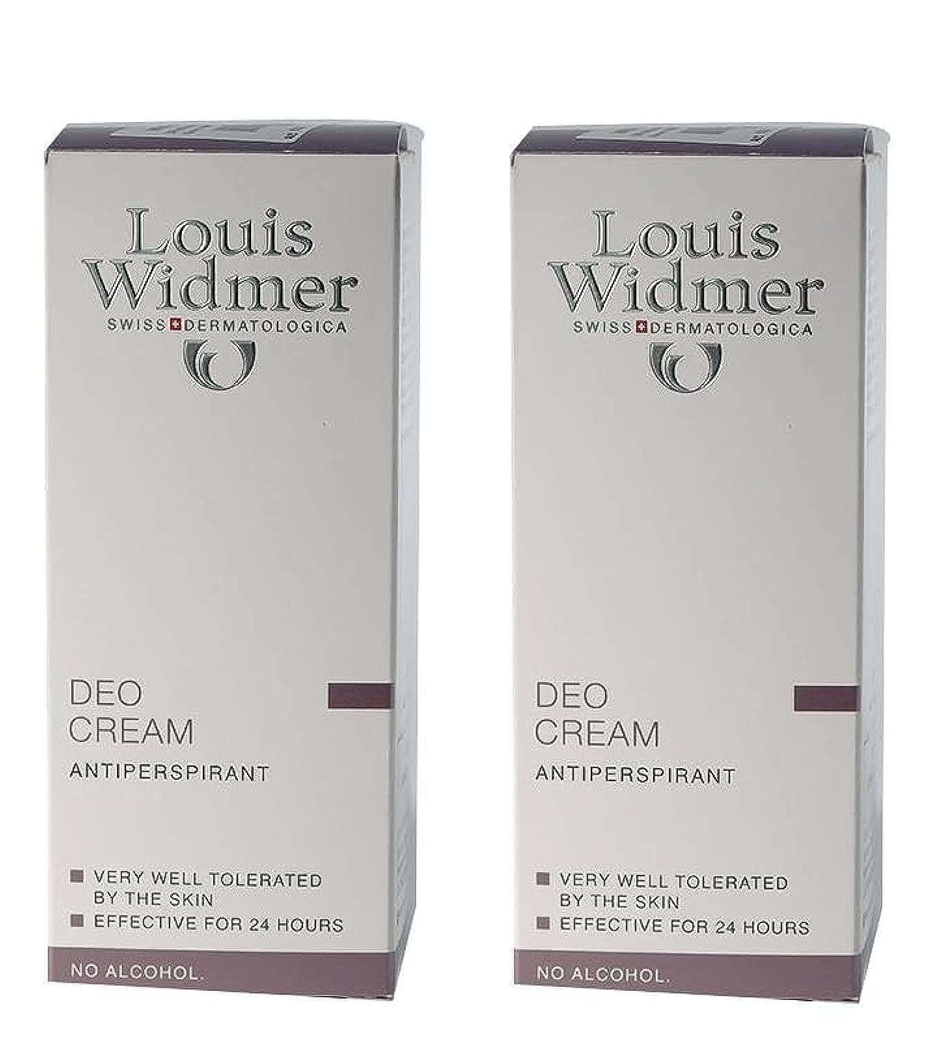 Louis Widmer Antiperspirant Non Scented Deo Cream 40 mL - Pack of 2 pcs