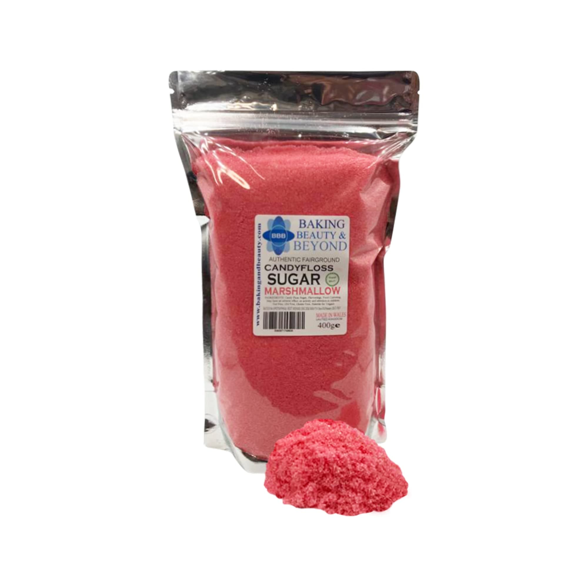 Baking Beauty and Beyond Premium Candy Floss Sugar 400g - Marshmallow Flavour