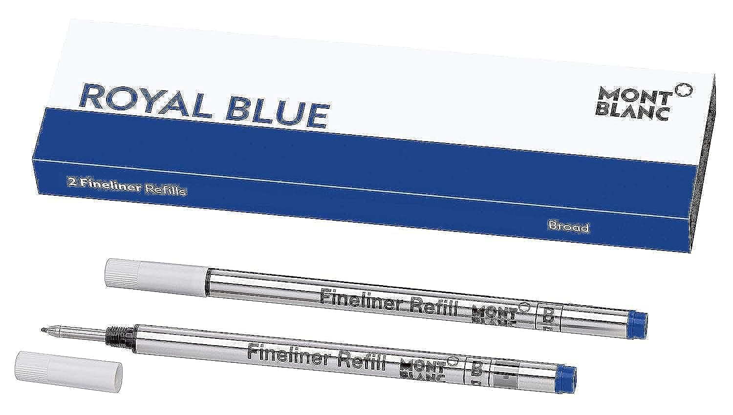 Fineliner Refills (B) Pacific Blue 105171 – Pen Refills for Fineliner and Rollerball Pens by MONTBLANC – 2 x Fiber Tip Pen Refill