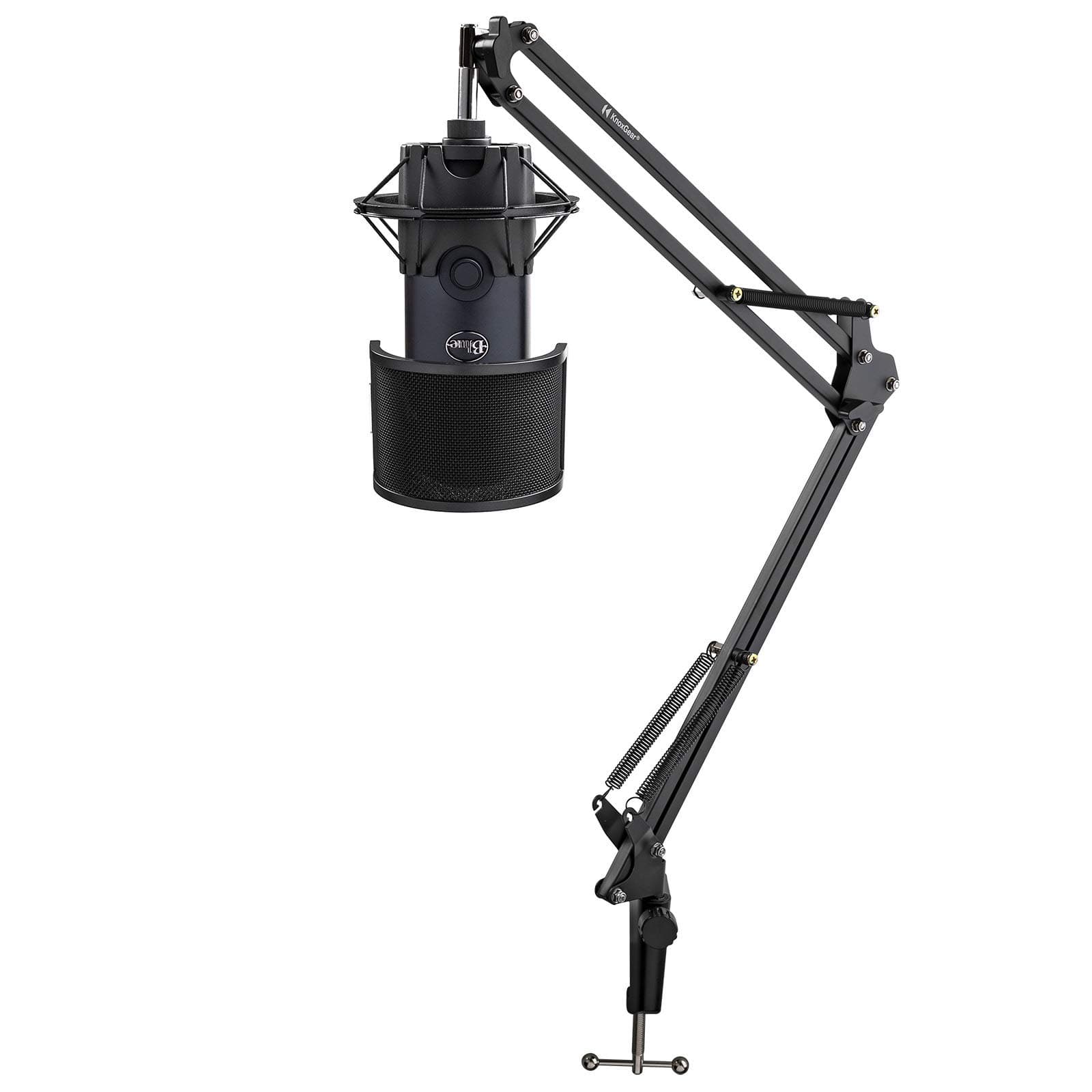 BLUE Microphones Yeti X USB Microphone (Dark Gray) Bundle with Boom Arm, Pop Filter and Shock Mount (4 Items)