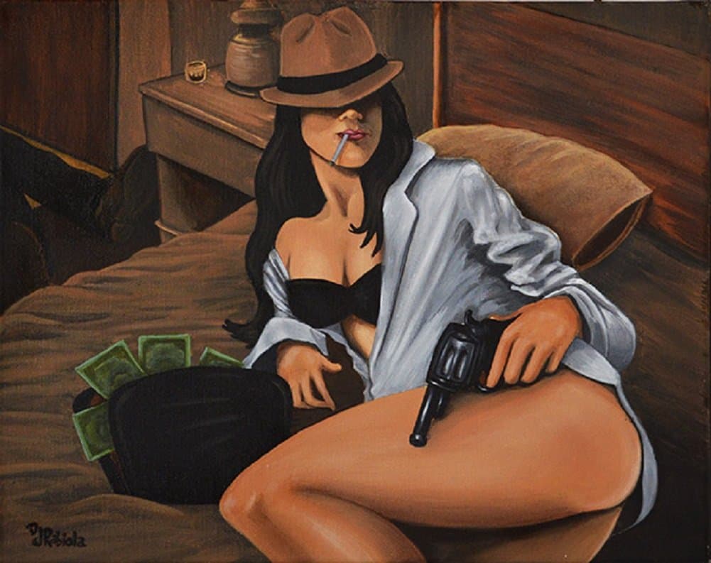 Two Bit Hoods II-Trust No One by Dj Rabiola Unframed Canvas Art