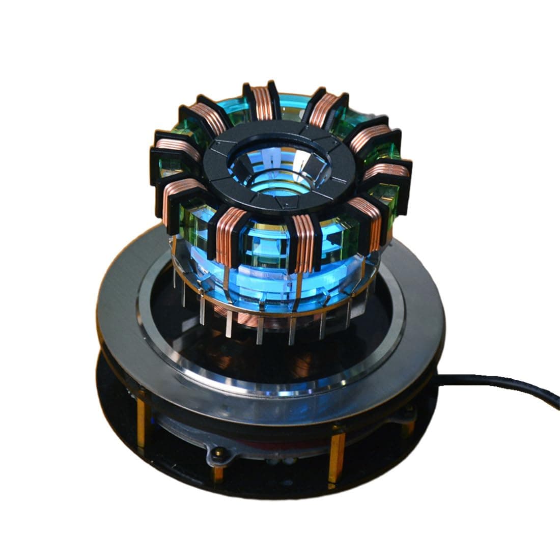 1:1 MK1 Arc Reactor, Floating Rotating LED Levitation Arc Reactor Model, Electric Arc Reactor LED Floating Arc Reactor MK1 Levitating Tech Desk Ornament -Gen 2