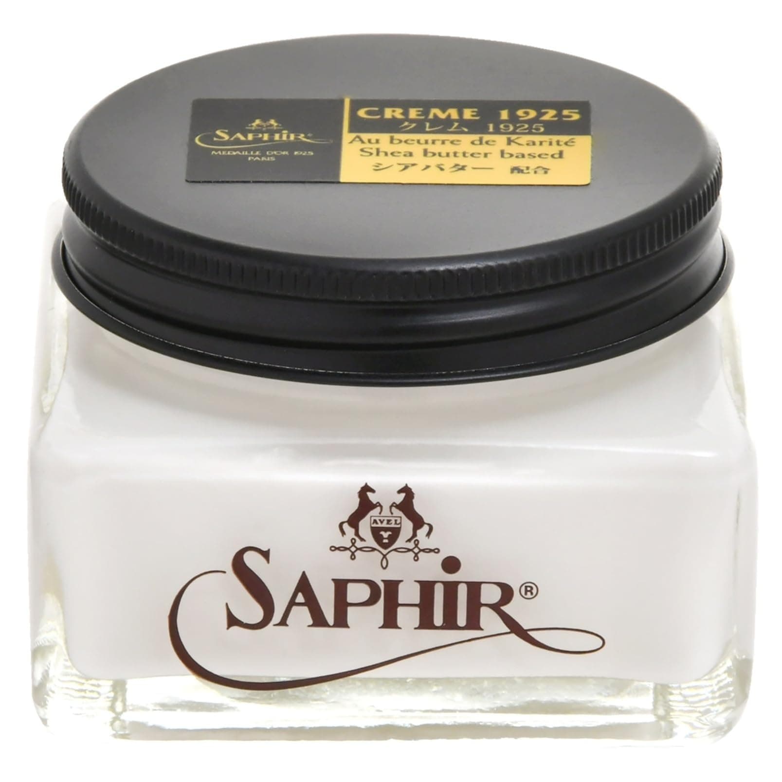 [サフィール] 圧倒的なツヤ 保湿力 靴クリーム クレム1925 高級 靴磨き シュークリーム 革靴 クリーム 手入れ 傷 靴墨 保湿 保革 着色 補色 ツヤ出しシューケア 油性