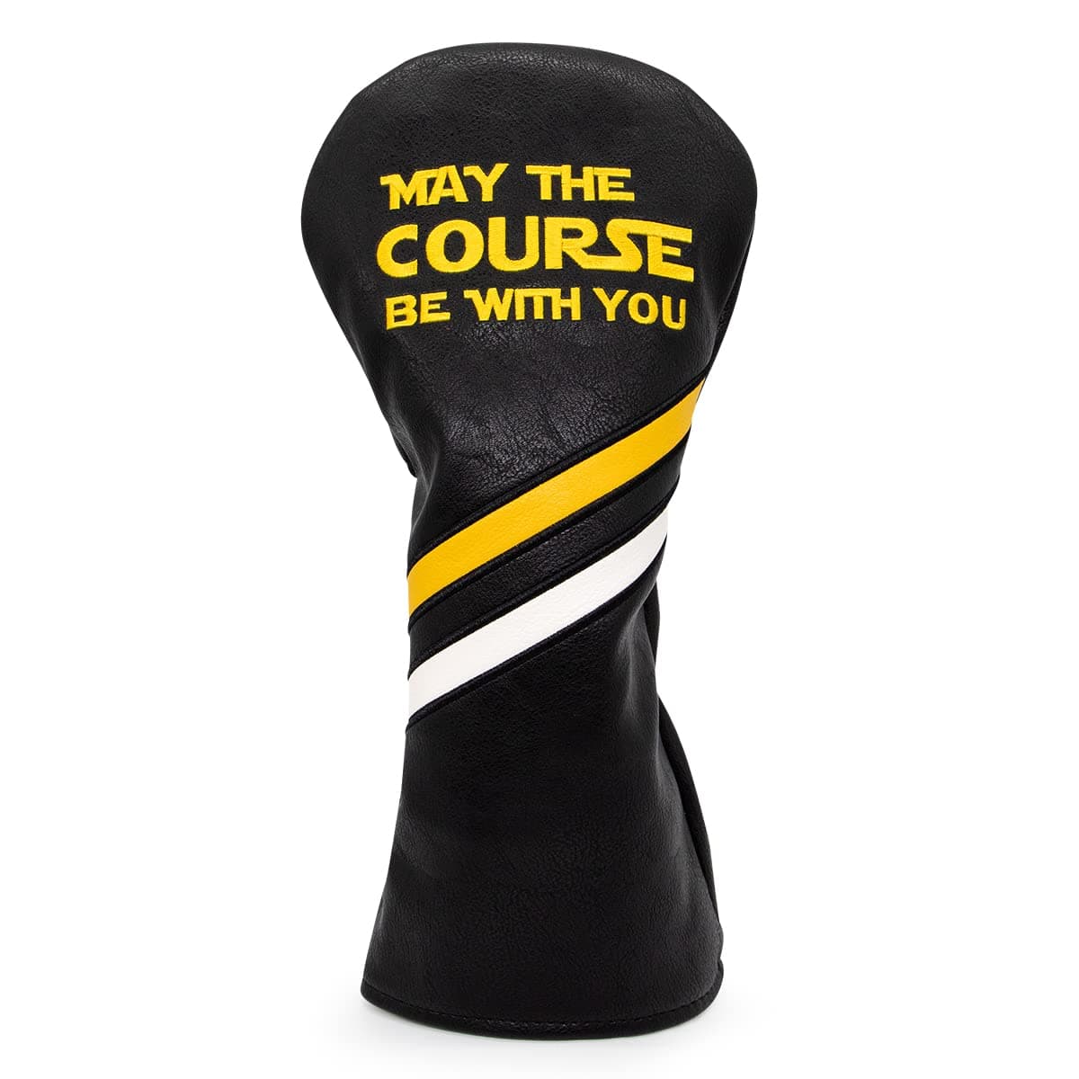 Golf Headcovers Golf Club Head Covers May The Course Be with You Style Elegant Embroidery Premium Leather Driver Fairway(FW) Wood Hybrid(UT) with Number Tags, Golf Mallet Putter Cover