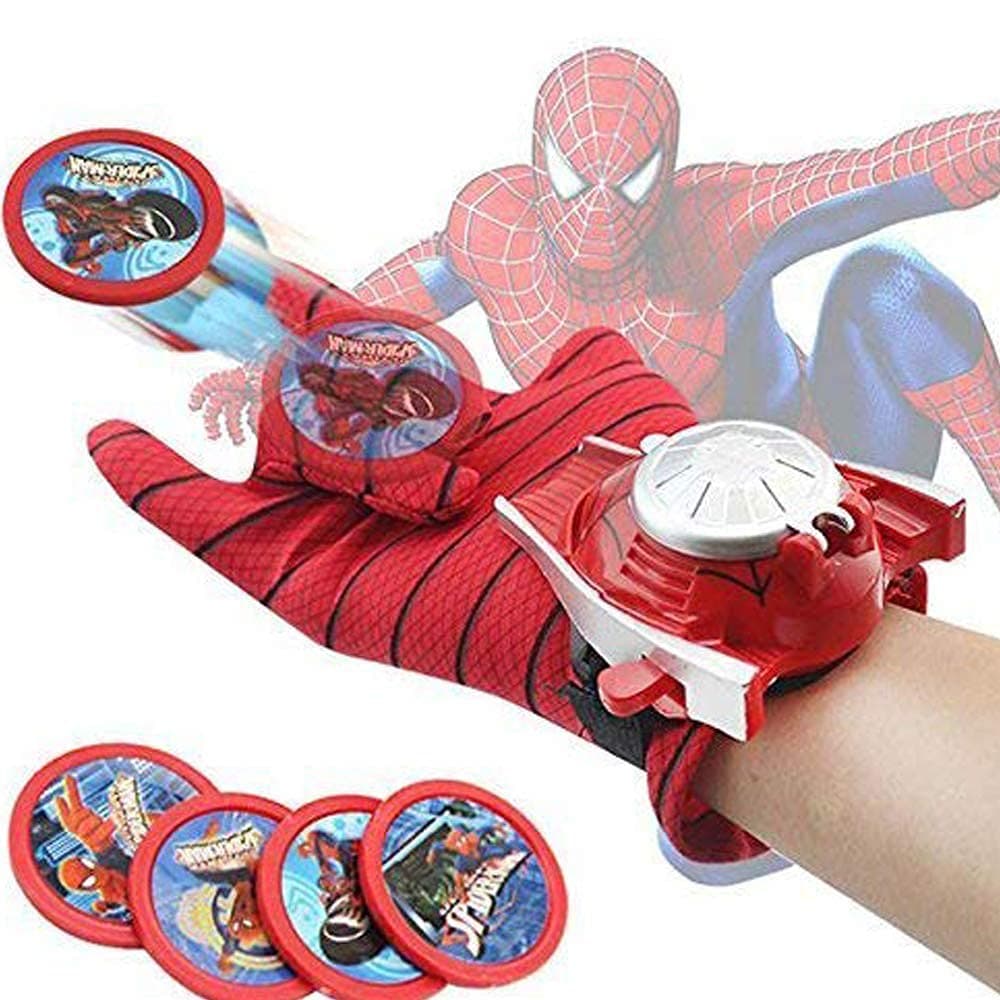 AKANAR Flying Spider Web Disc Shooter Launcher with Single Hand Wearable Glove Fun Game Toy Kids Birthday Return Gifts (Pack of 1)