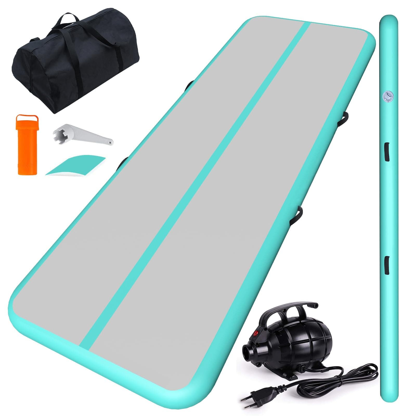 Inflatable Air Mat Track Tumbling Mat 3/4/5/6 m Gymnastics Mat Gym Mat with Electric Air Pump, Yoga Mat, Camping Training Mat, Fitness Yoga Sports Mat