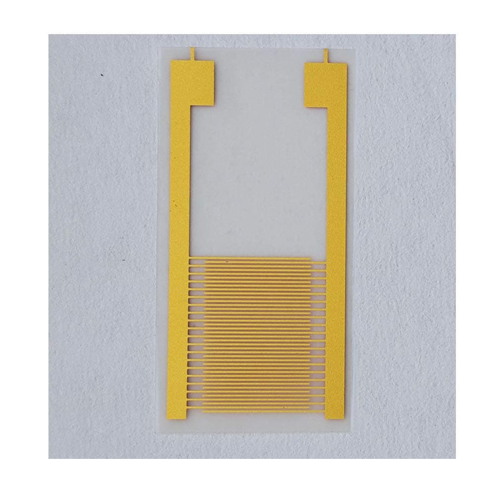 10 Pieces/Pack 100μm Flexible Interdigitated Gold Electrodes IDE Medical Sensor Gas Sensor Interdigital Capacitor Arrays Chip 10mm-20mm (Polyethylene Terephthalate (PET))