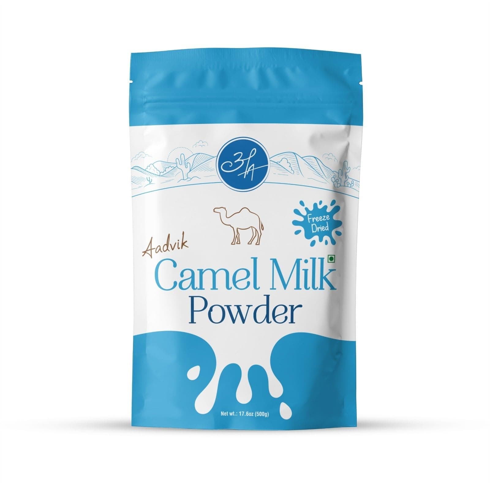 Aadvik Camel Milk Powder | Rich in Calcium for Strong Bones & Reduce the Risk of Osteoporosis | Source of Omega-3 Fatty Acids for Overall Health | Pure, Natural & Freeze-Dried 500g