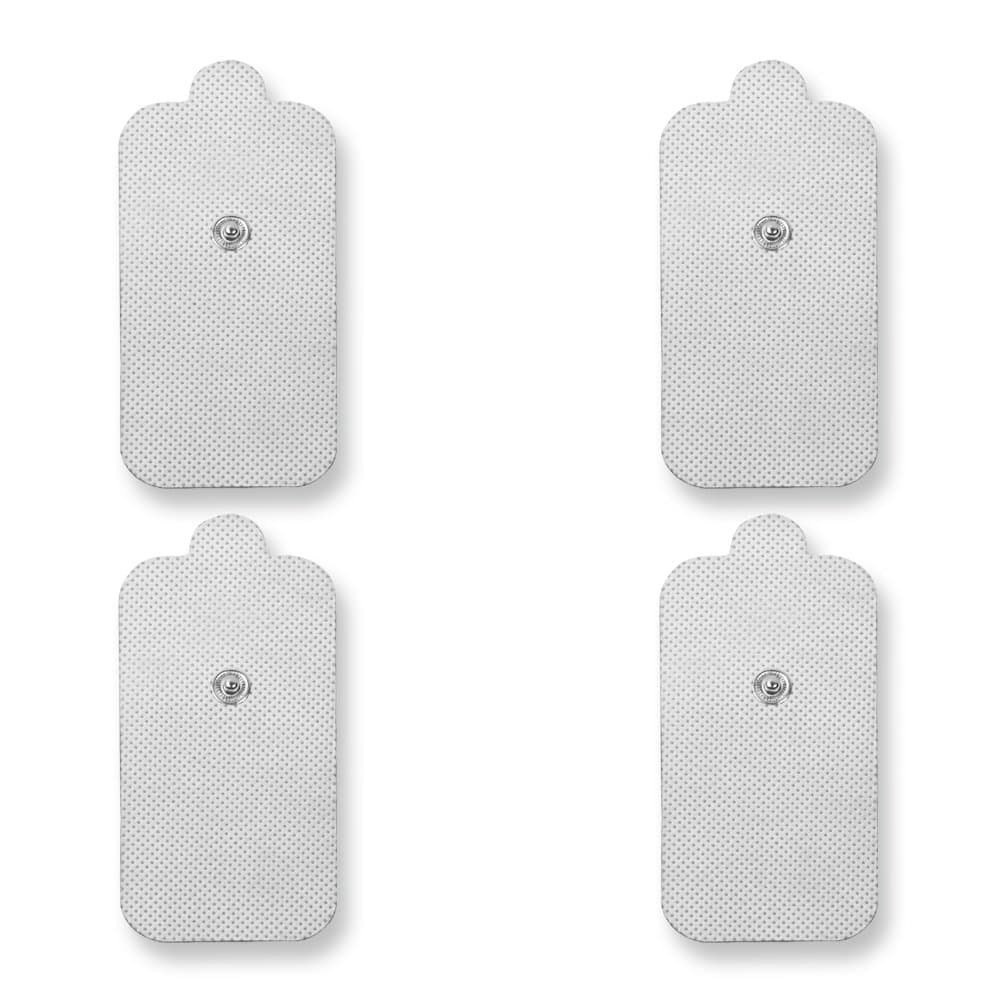 NueMedics Premium Quality Large Replacement Pads for TENS Units - 2 Pairs of Snap TENS Unit Electrodes (4 TENS Unit Pads) - 2" x 4" -