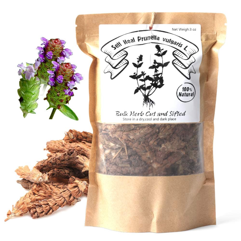 EidolonGreen [China Medicinal Herb] Wild Prunella Spike Dried, Self Heal Prunella vulgaris L,Bulk(Loose) Herb Cut and Sifted,(xia ku cao/夏枯草) Natural 100% Health Tea (88g/3 oz)
