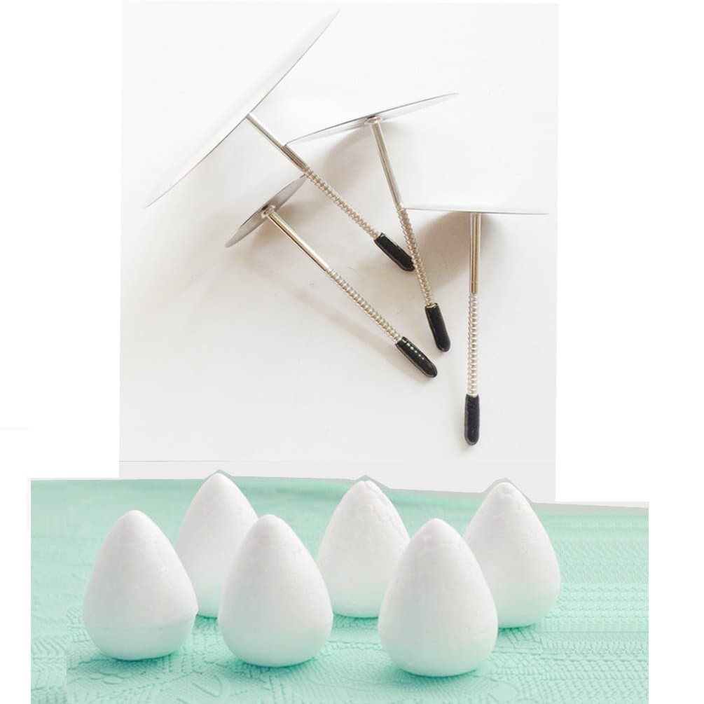 Flower Nail and Gum Paste Rose Bases Set,Ubaker Flower Petal Modeling Tools Accessories for Flower Making and Modeling Projects