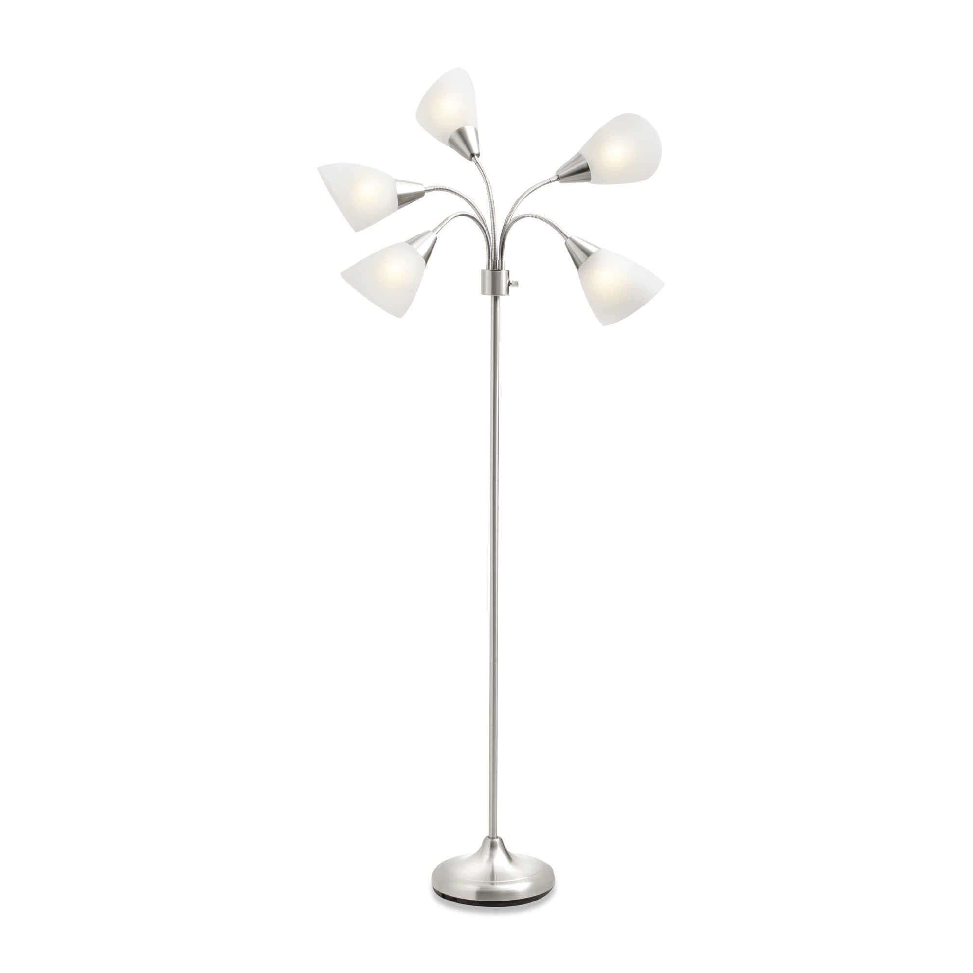 Studio 3B 5-Light Floor Lamp-Silver (No Bulb Included)