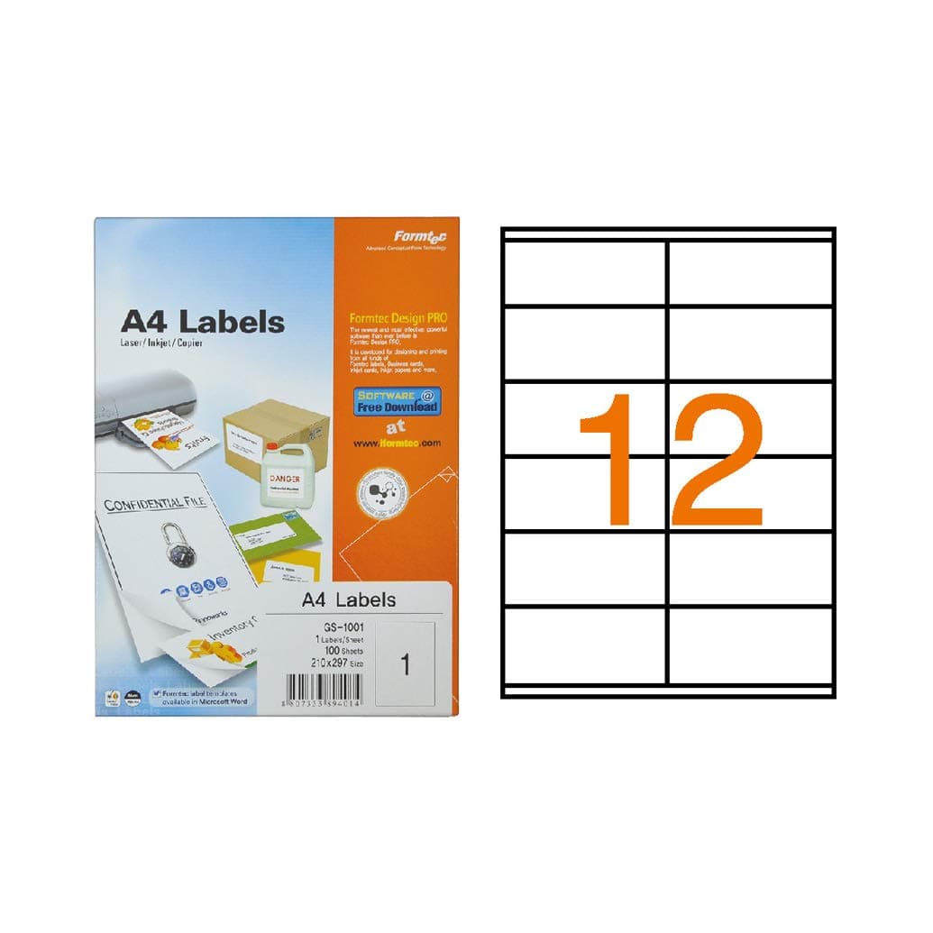 FormtecLabel 1200/105x48mm Bx=100sht