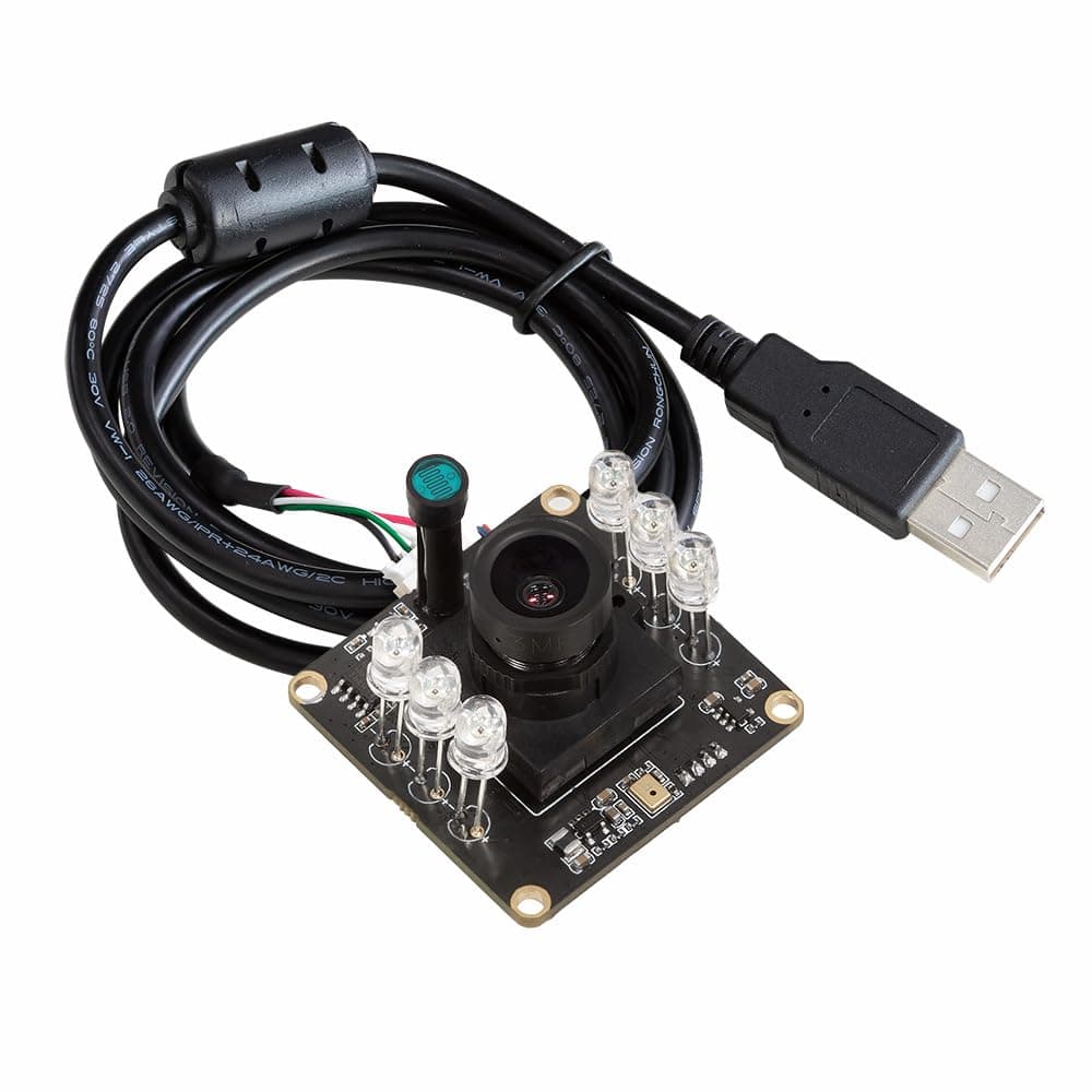 Arducam 1080P Day & Night Vision USB Camera for Computer, 2MP Automatic IR-Cut Switching All-Day Image USB2.0 Webcam Board with IR LEDs for Windows, Linux, Android and Mac OS