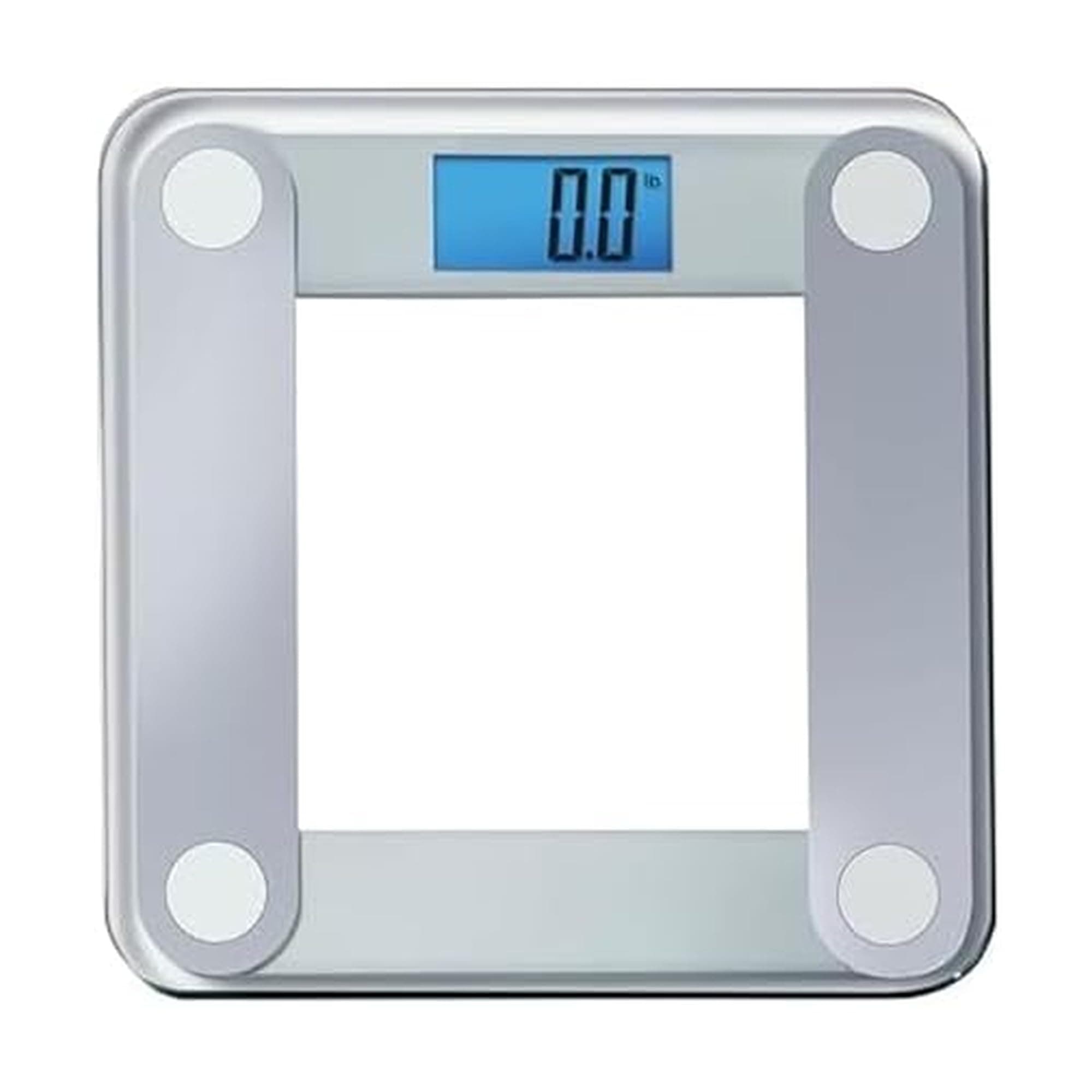 Eat Smart Digital Bathroom Scale with Extra Large Easy to Read Lighted Display, Weight Tracking, Includes Body Tape, Grey and Clear