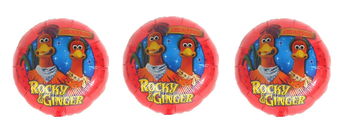 Chicken Run 3 Rocky and Ginger Mylar Balloons - Multipack of 3 Foil Balloons