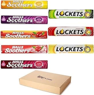Soothing Candies Halls and Lockets Multi-Flavored Lozenges for Instant Cough Relief in Refreshing 8 Packs Sold by VR Angel