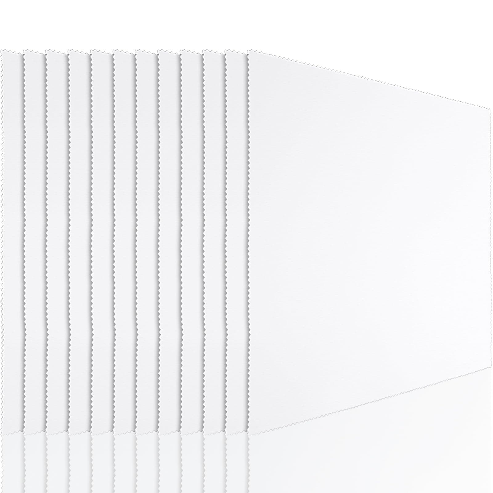 Frienda 12 Pack Large Microfiber Glass Cleaning Cloths 12 x 12 Inch Oversized Eyeglass Sunglasses Cleaning Cloths for Electronics Glasses Screens and Lenses(White)