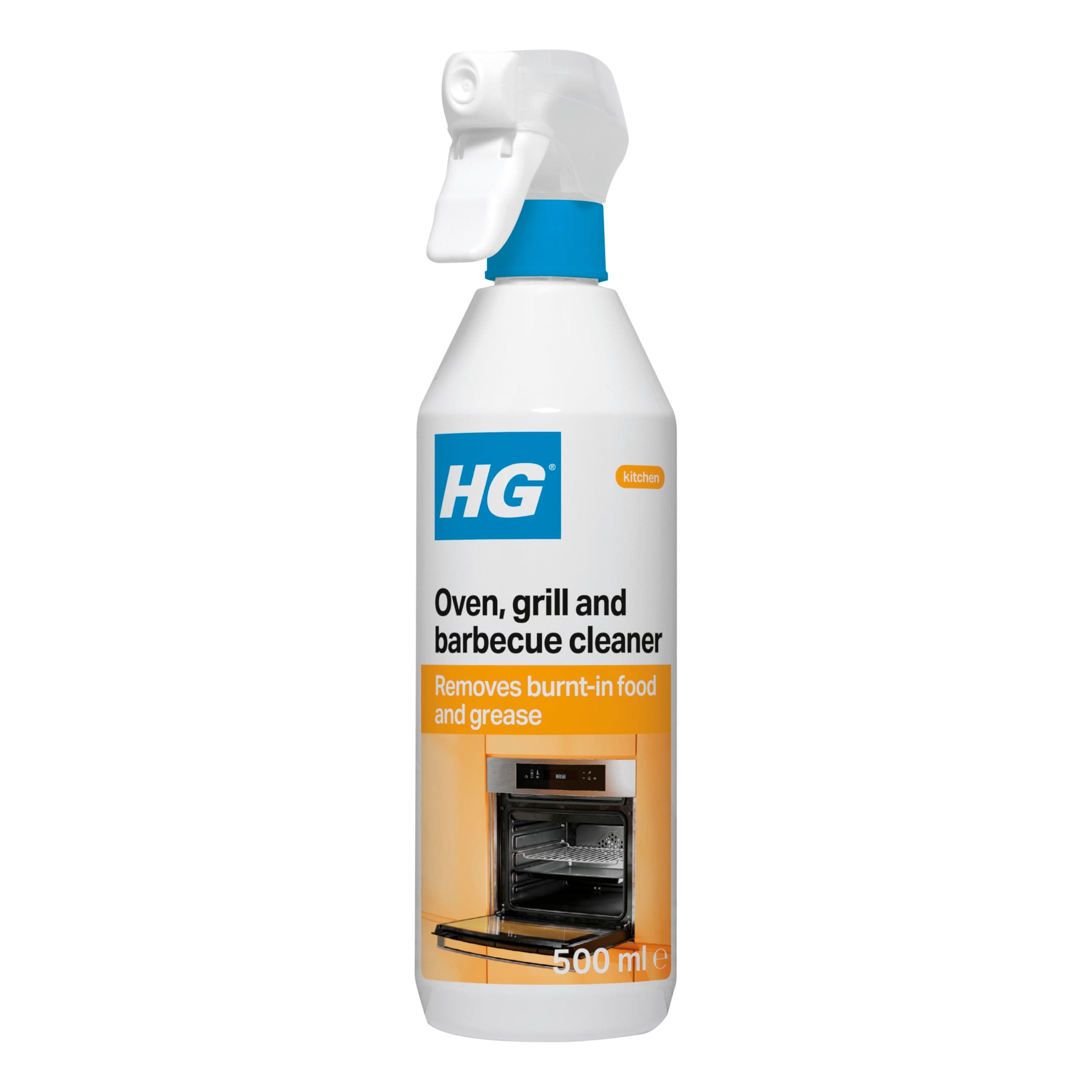HG Oven, Grill & BBQ Cleaner Spray, Removes Baked-On Food & Grease – 500ml