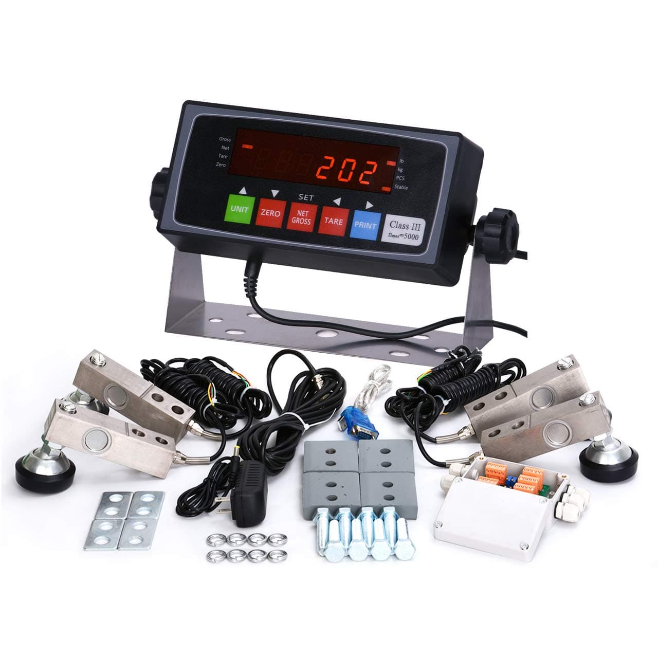 Floor Scale Kit/Livestock Animal Scale Kits with 4 Load Cells and Digital Indicator, Build It Your Own for Heavy-Duty Weighing Equipment