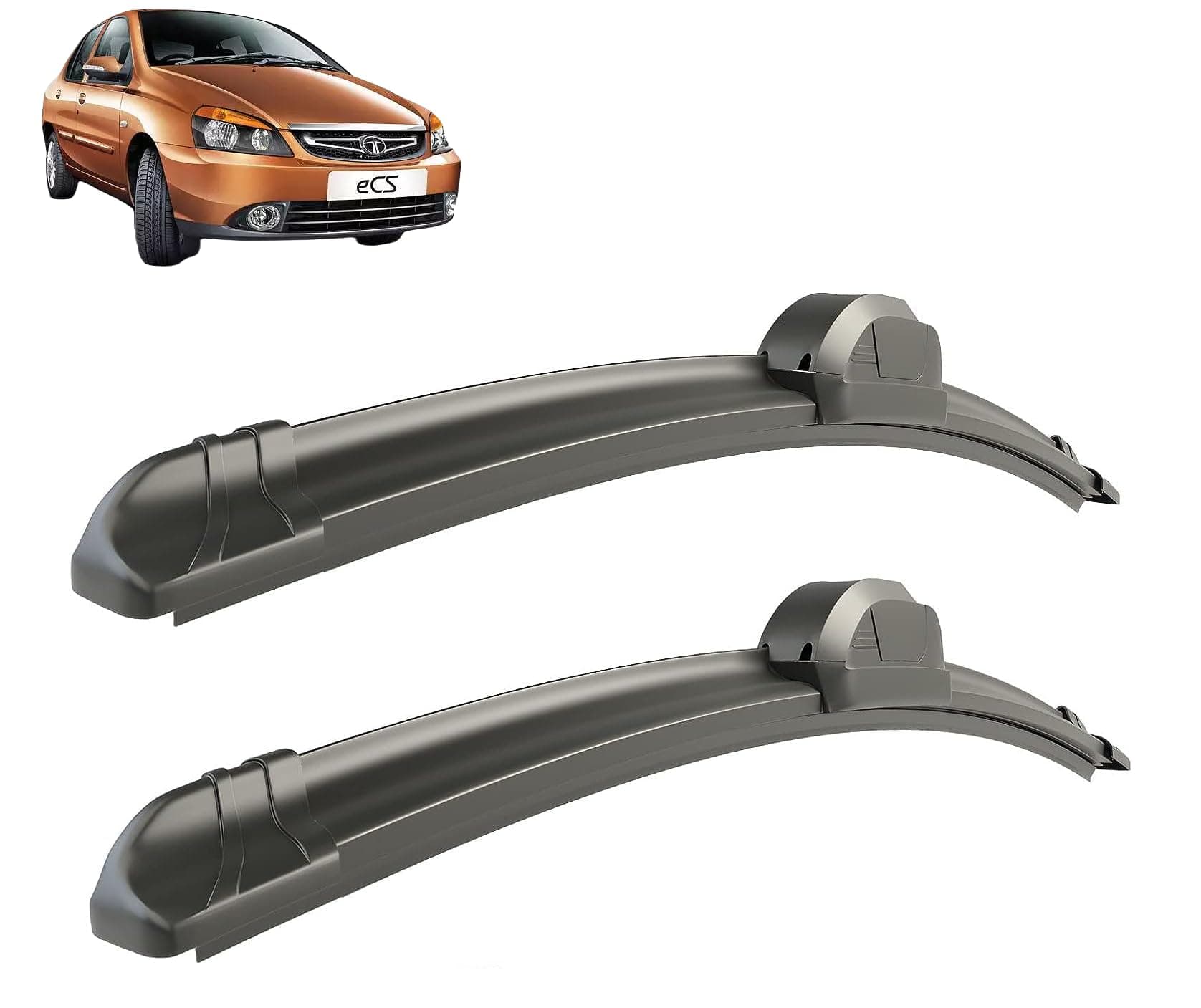 Caronix Windshield Car Wiper Blades Compatibility With TATA Indigo CS (Model : 2013-2018), Indigo CS Wiper Blades - Set of 2Pc (D-24,P-16)