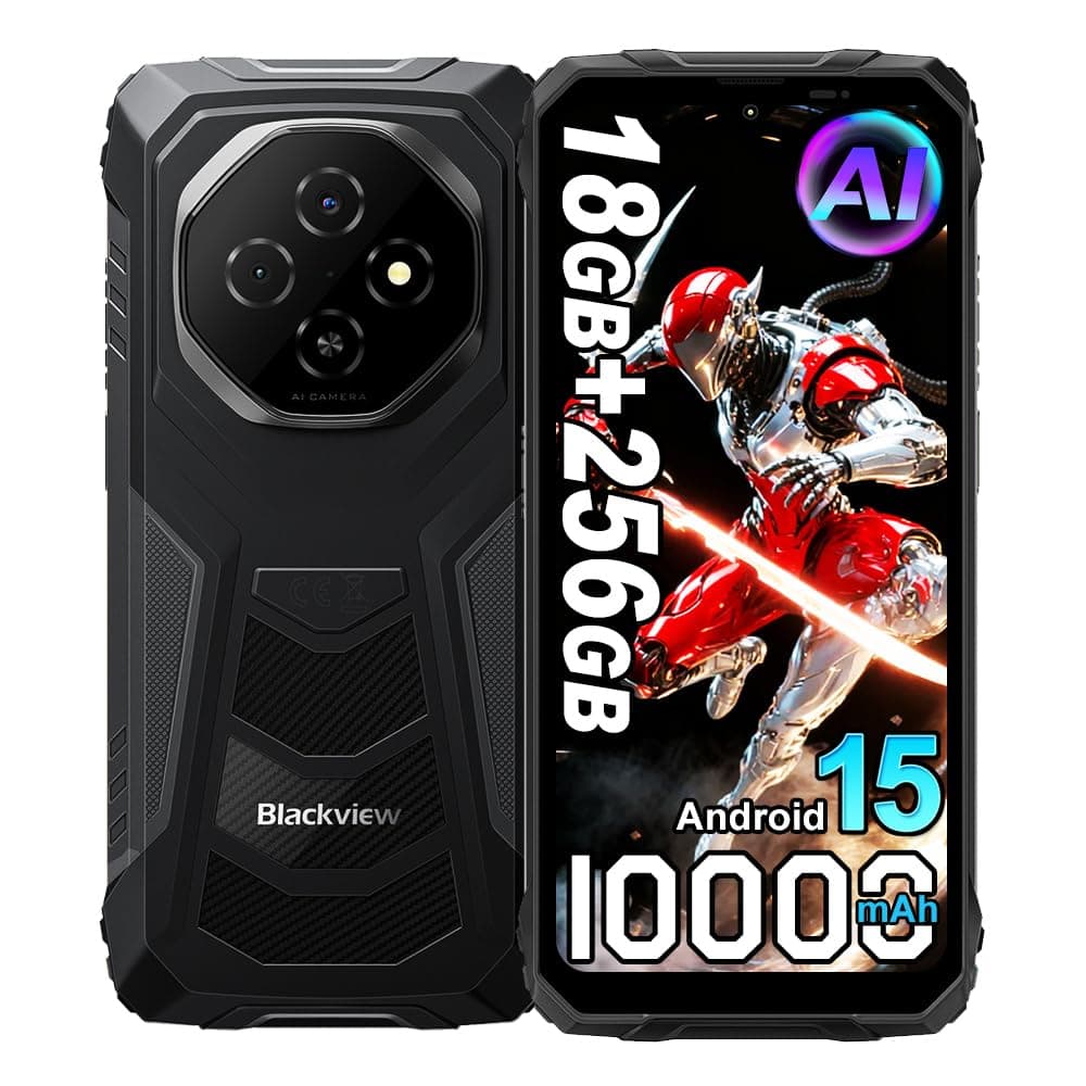 Rugged Phone 18GB+256GB/2TB, Android 15 Rugged Smartphone Gemini AI,10000mAh Battery,16MP AI Camera,6.56'' 90Hz Display, IP68/69K Waterproof Smartphone NFC,OTG,GPS, Face ID, Fort 1