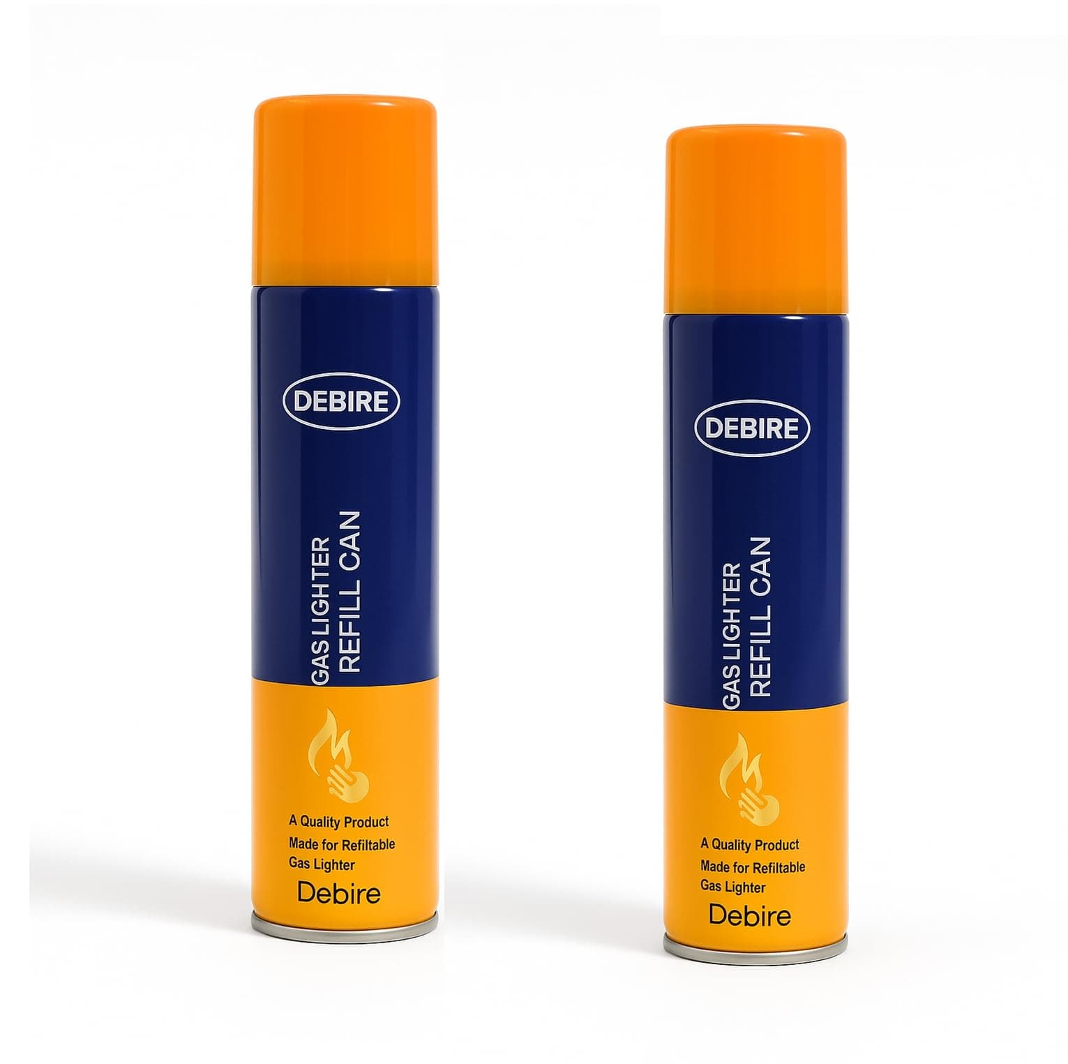 Gas Lighter Refill Can | Strong Aluminum Material | Multicolored, 17cm | 100ml (Pack of 2)