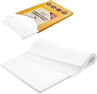 Katbite 75Pcs White Parchment Paper Sheets 12x16IN, Pre-Cut Heavy Duty Parchment Baking Paper, Non-Stick Half Sheet White Baking Parchment Paper for Air Fryer, Baking Cookie Pans[Advanced Series]