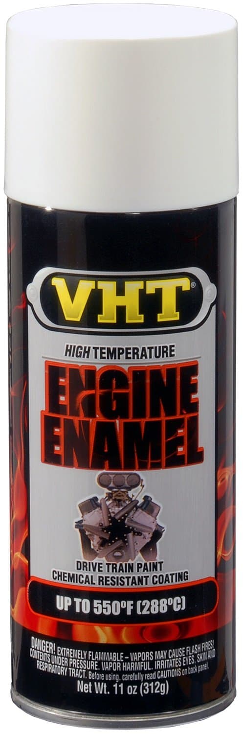 SP129 550° Engine Enamel High Heat Spray Paint – Gloss White – 11 oz. Aerosol Can