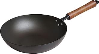 JOYCE CHEN Classic Series 9.5-Inch Preseasoned Carbon Steel Stir Fry Pan