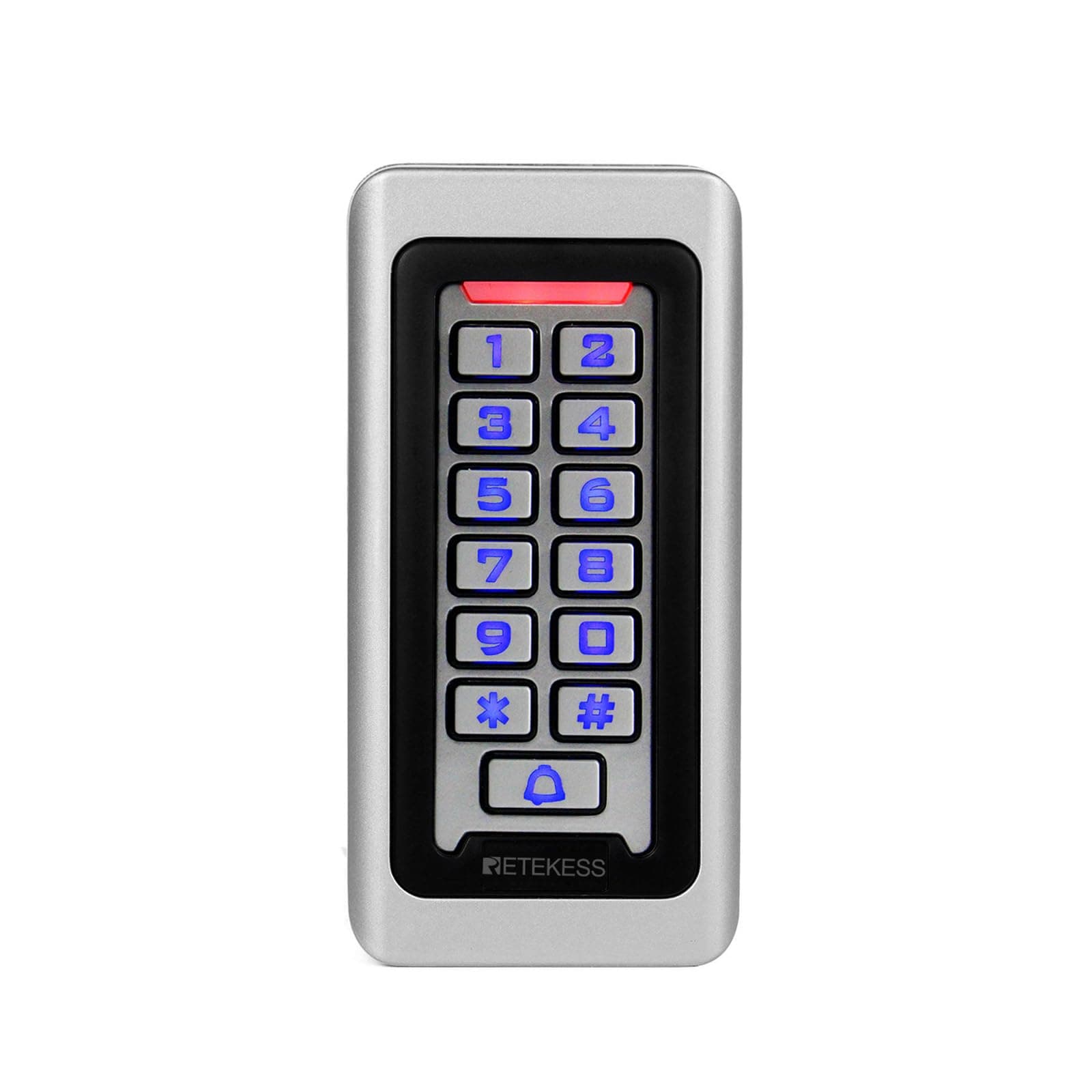 T-AC03 Access Control Keypad, IP68 Waterproof, Digital Keypad Metal, RFID 125KHz, 2000 Users, Wiegand 26, Backlight, Door Access Control System, for Apartment, Company, Warehouse, Garage
