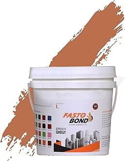 Resin Epoxy Grout - 1 Kg-3 Kg & 5 Kg - Full_Glitter-Sparkle Colors Tile Grout_Fastobond | 3 Components Only | Premixed Glitter For Uniform Finish (3 Kg, Metalic-Copper), 1 Bucket