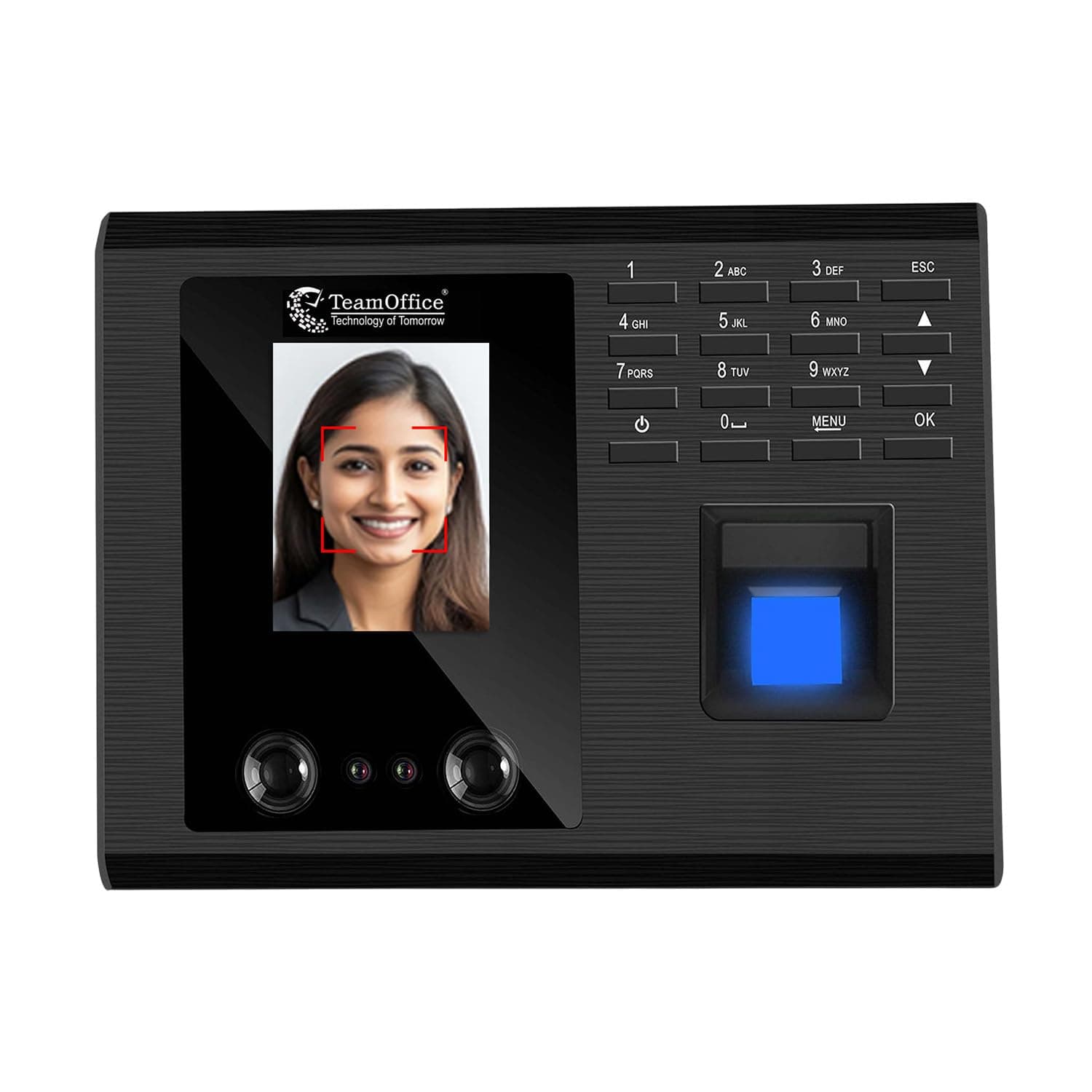 - Team Office Touch-Less Face Attendance Device with Cloud Attendance Software (Face + Wi-Fi), Black