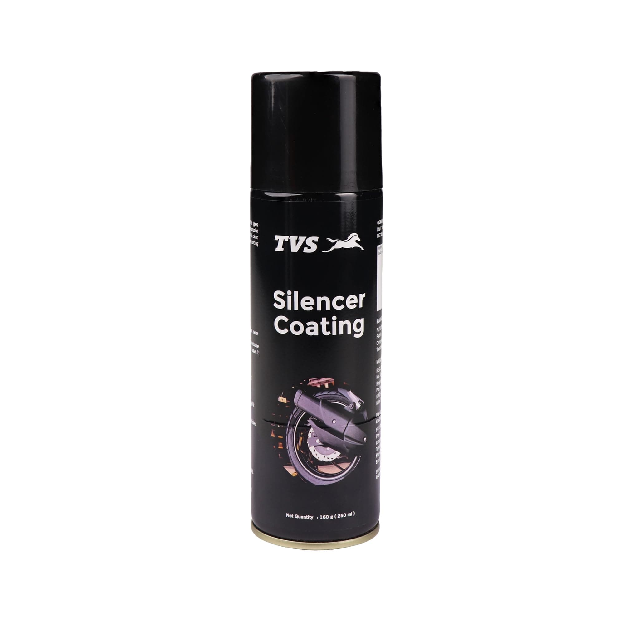 TVS Silencer Coating Spray for Bike, Prevent Rust and Leak, Diesel wash Resistance (160g)