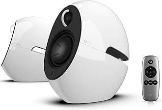 e25HD PC Speakers with Passive Bass Radiators & Bluetooth 5.3 LDAC for Desktop - Optical Input- 74W Near Field Powered Bookshelf Hi-Res Speakers with 24bit/96KHz Wired & 990Kbps Wireless