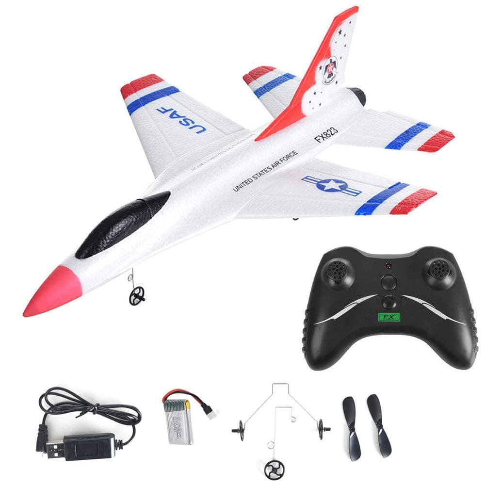PRIME TECH FX-823 RC Airplane Glider 2.4G 2CH RTF Stabilized F-16 Fighter Jet Simulator Foam Flying Aircraft Outdoor Gift Toys For Kid ™