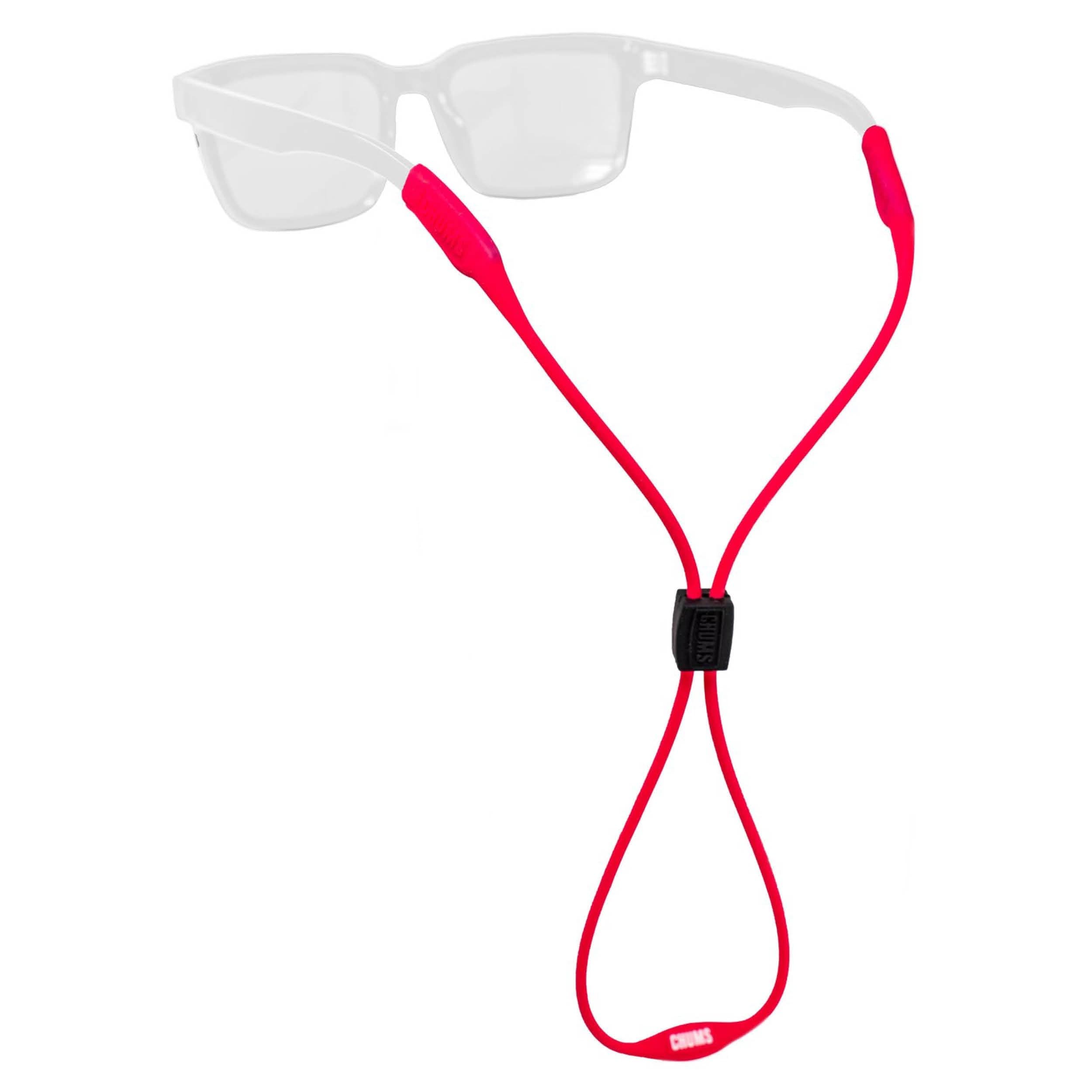 Chums スリムリテーナー - 調節可能な薄いシリコンユニアイウェアキーパー, レッドコーラル, One Size