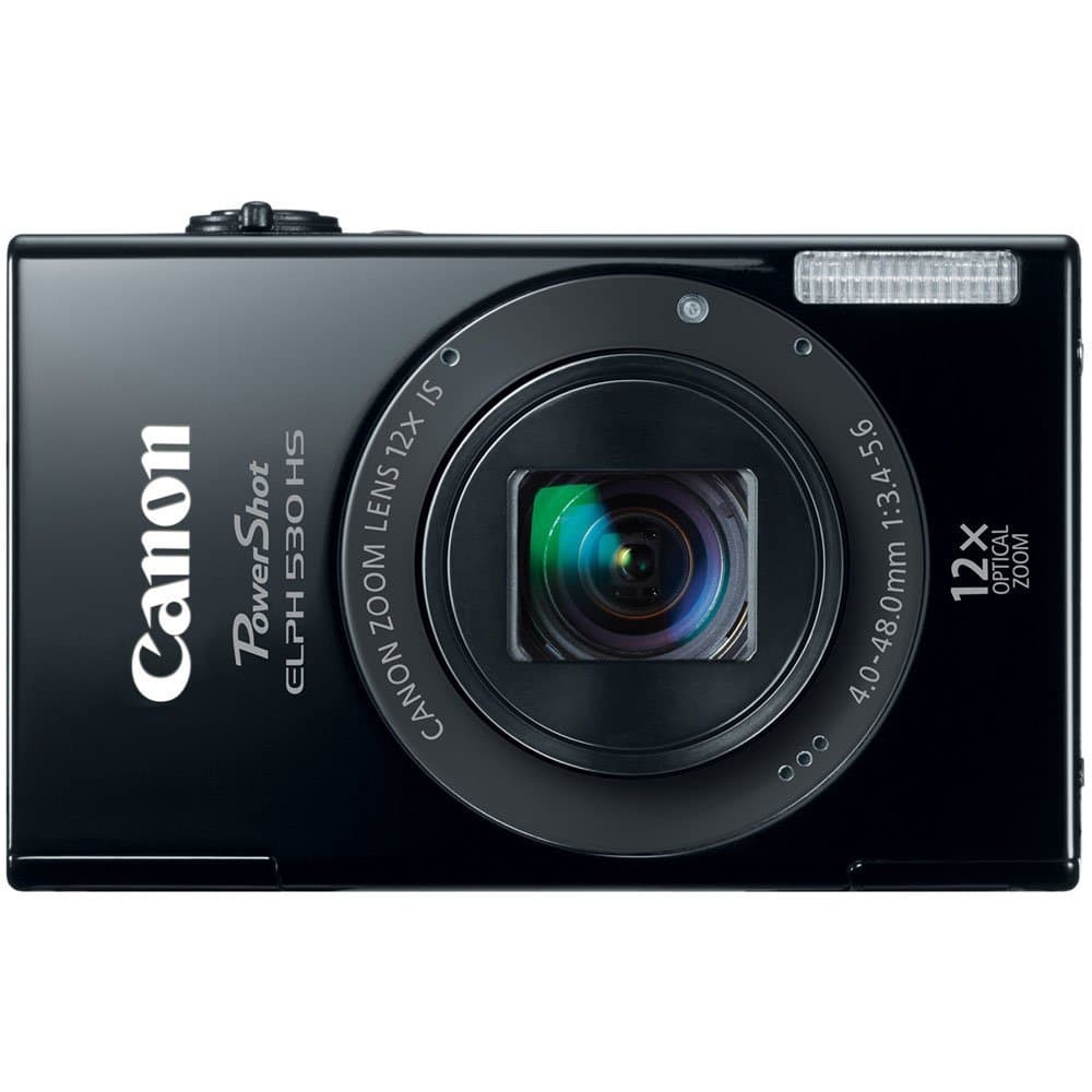 Canon PowerShot ELPH 530 HS 10.1 MP Wi-Fi Enabled CMOS Digital Camera with 12x Optical Image Stabilized Zoom 28mm Wide-Angle Lens with 1080p Full HD Video and 3.2-Inch Touch Panel LCD (Black)