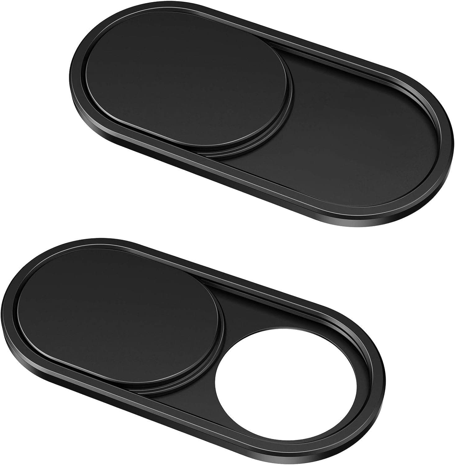 CloudValley 0.6mm Ultra-thin Webcam Cover, Metal Camera Cover for MacBook Air, Laptop, iMac, Desktop, PC, MacBook Pro, iPad, iPhone 8/7/6, Privacy Webcam Protection [2-Pack] Black