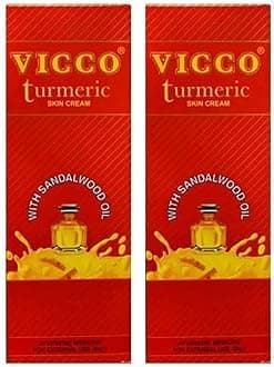 Vicco Turmeric Skin Cream with Sandalwood Oil -70g X 2 Pack