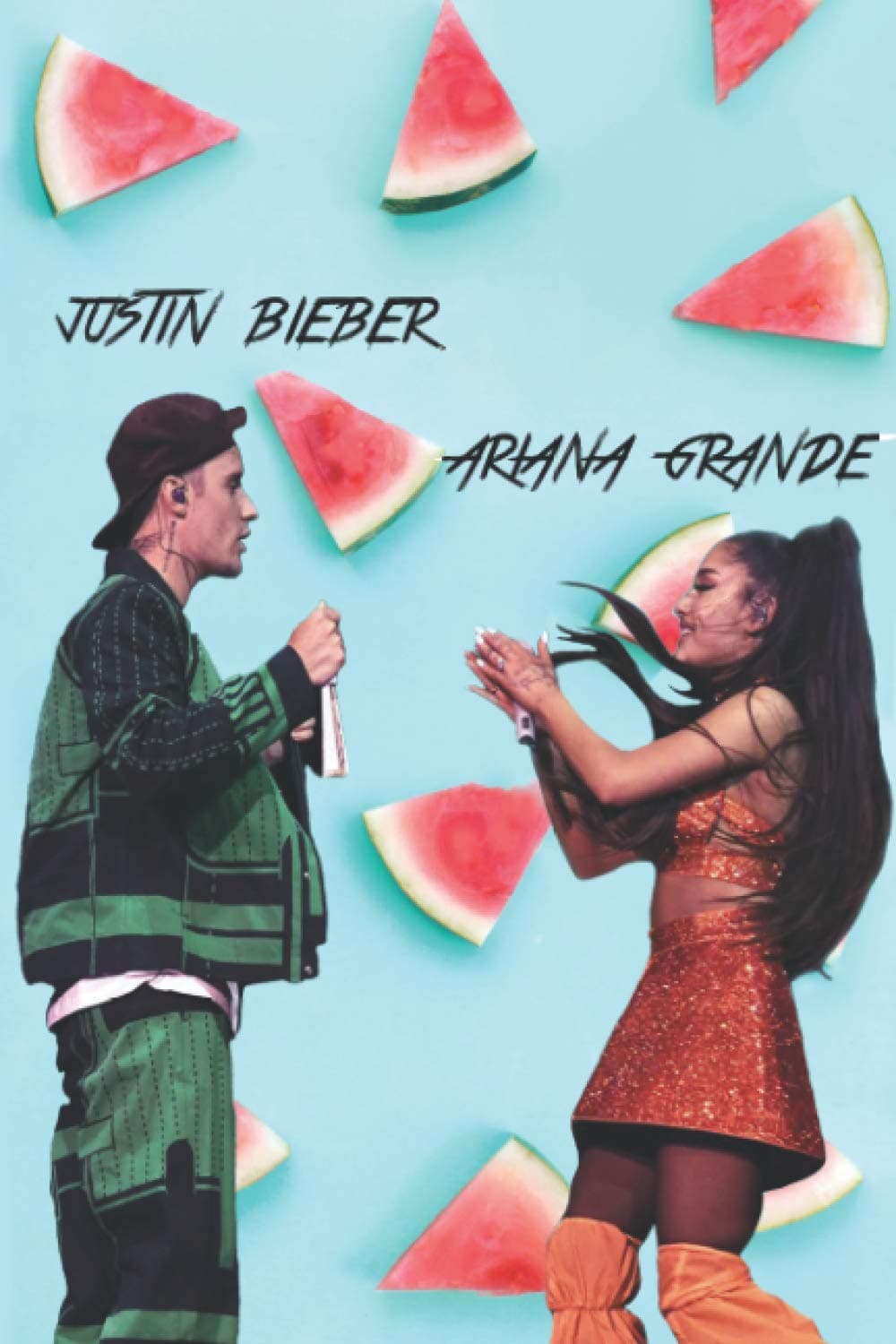 Ariana Grande Justin Bieber: Notebook / journal Blank Lined Ruled 6x9 120 Pages best gift for pop stars