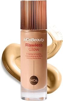 MCoBeauty Flawless Glow Luminous Skin Filter 3.5 Light - 4-in-1 Liquid Foundation Primer Highlighter Makeup - Dewy Radiant Skin Tint with Squalane for Face - Buildable Glow Complexion Booster - 1 Fl