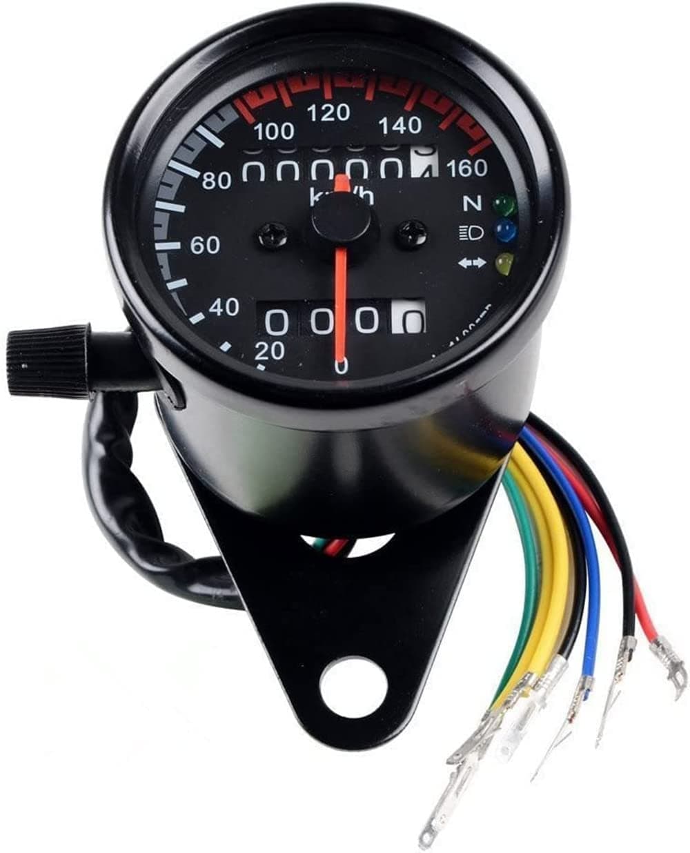 DLLL Universal Motorcycle 12V Dual Odometer Speedometer Gauge LED Backlight Turn Signal Lamp Kit for ATV Honda Yamaha Suzuki Harley Kawasaki Cruisers Harley