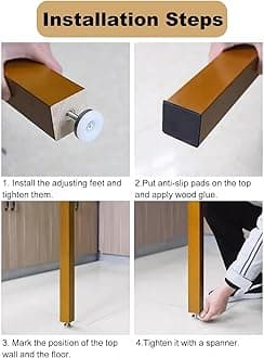 Room Divider Modern DIY Room Divider for Privacy Screen/Doorway/Studio Apartment, Square Wall Partition Floor to Ceiling Design, Easy to Install & Remove (Color : 3pcs Height, Size : 100cm/39.4in/