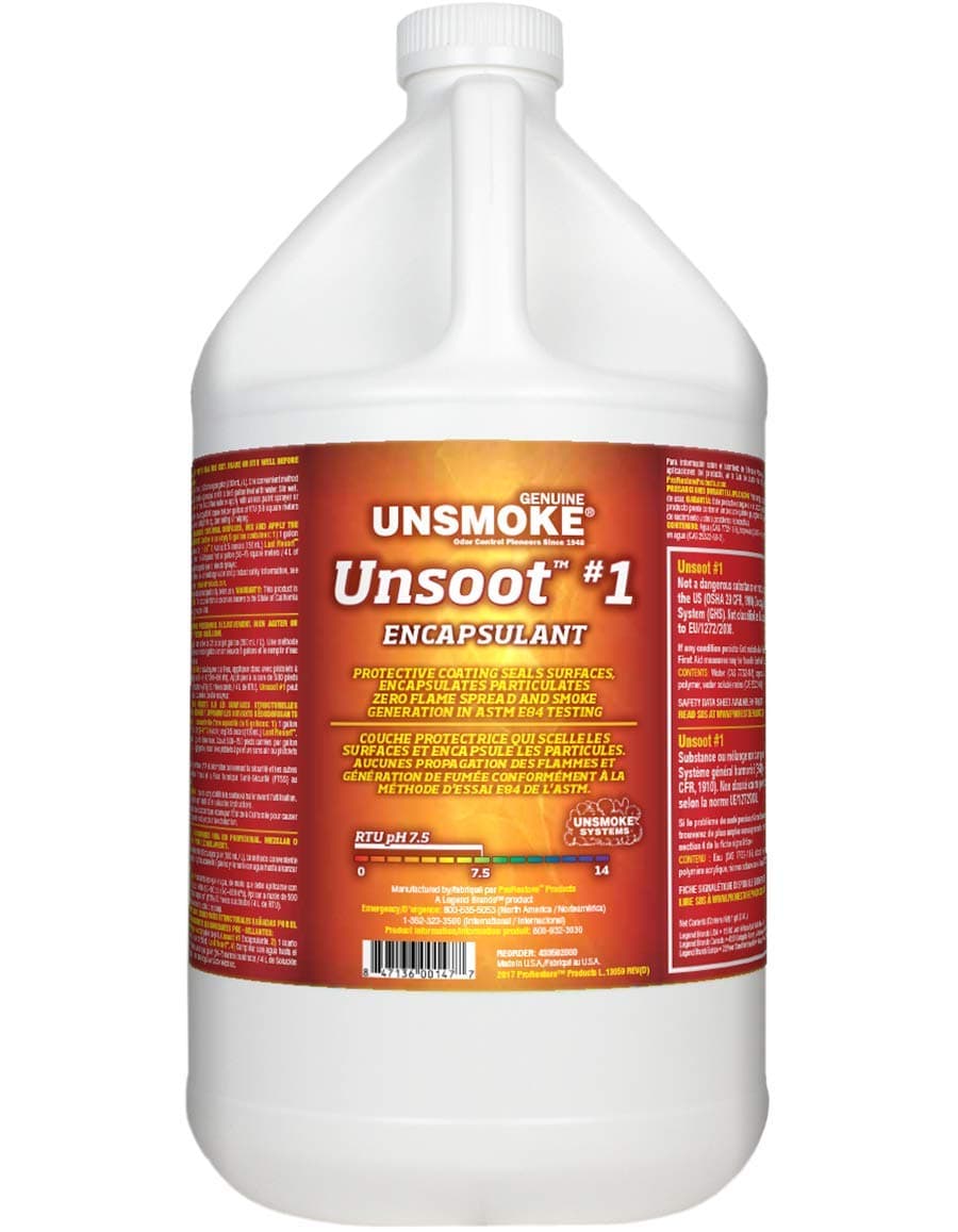 Unsmoke Unsoot #1 Encapsulant, Professional Protective Coating for Soot and Particles to Prevent Cross Contamination, 1 Gal