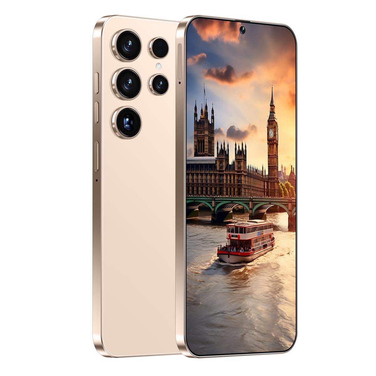 Unlocked Phone A23 Ultra Android Smartphone 8-core 8GB+128GB Cell Phone 7-inch HD Screen Unlocked Phone 50MP+24MP Camera 6000 mAh Battery 4G Dual SIM (Titanium Yellow)