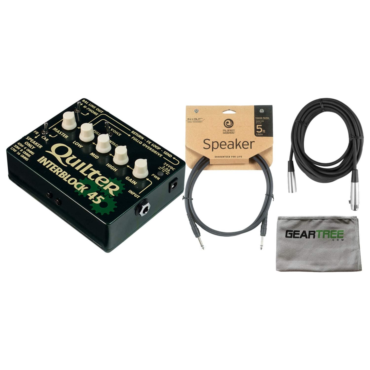 Quilter Intreblock 45 Pedalboard Amp w/speaker cable, xlr cable, and polish clo